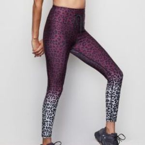 Good American Purple Ombré Leopard Leggings